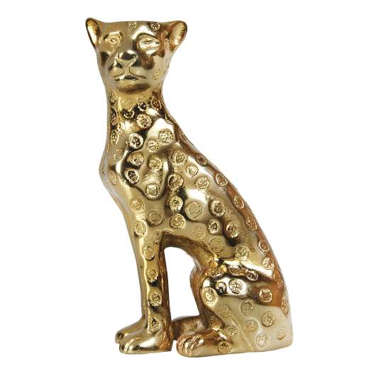 & klevering - Leopard Ljusstake 18 cm Guld