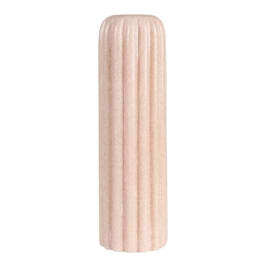 & klevering - Riffle Ljushållare Marmor 14,5 cm Rosa