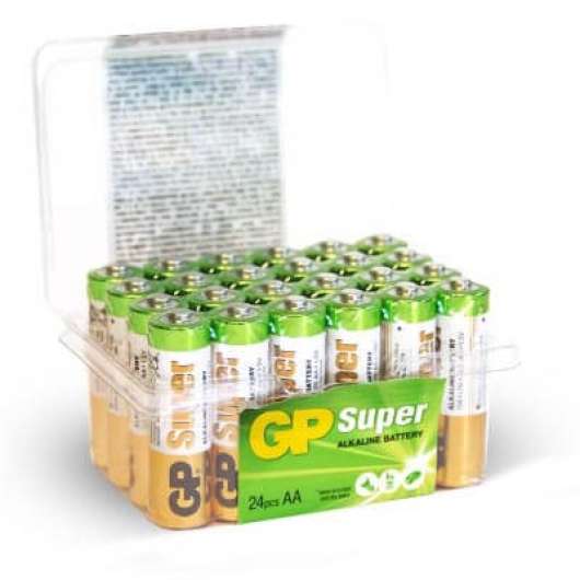 AA, GP Super Alkaline AA-batteri, 15A/LR06, 24-pack