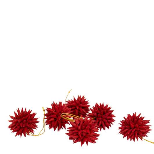 Afroart - Kotte Julhänge Stjärna 4 cm 6-pack Röd