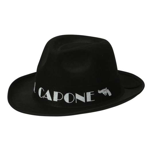Al Capone Svart Gangsterhatt - One size