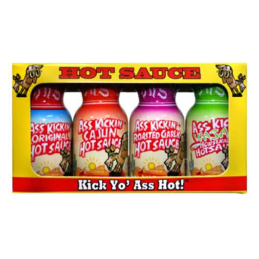Ass Kickin Hot Sauces Shots - 4-pack