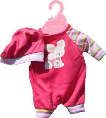 Baby Rose Dockkläder Kanin Body med mössa