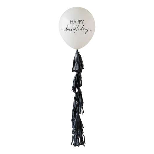 Ballong Happy Birthday med Svans