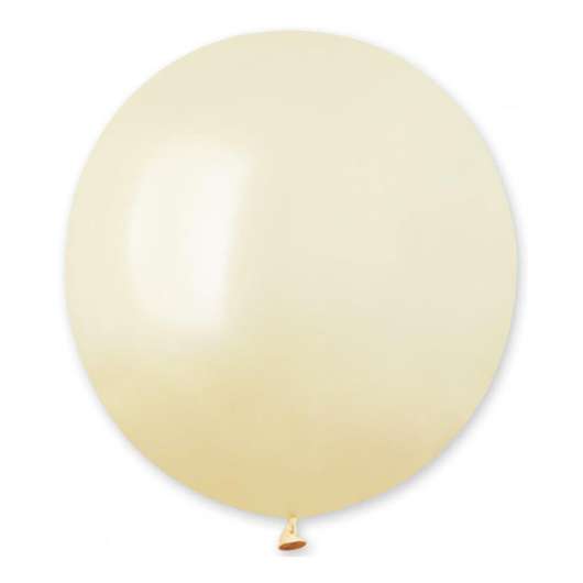 Ballonger Elfenbensvita Runda Stora - 50-pack