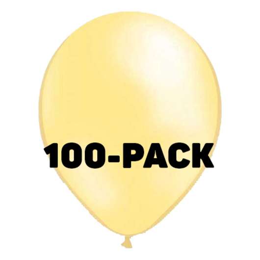 Ballonger Metallic Elfenben - 100-pack