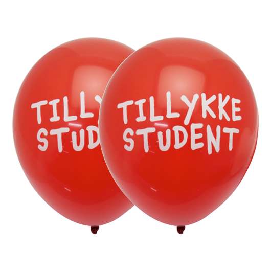Ballonger Tillykke Röd - 10-pack