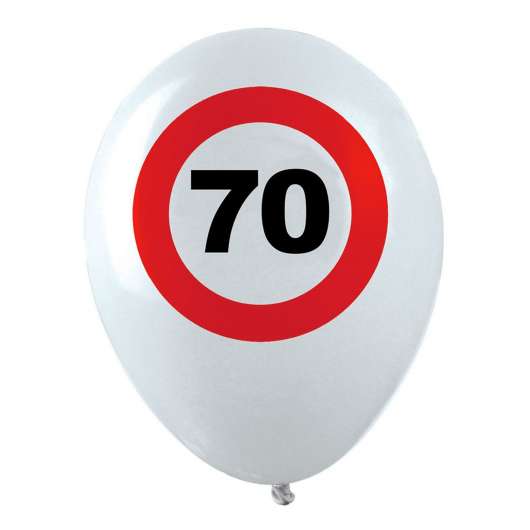 Ballonger Trafikskylt 70 - 12-pack