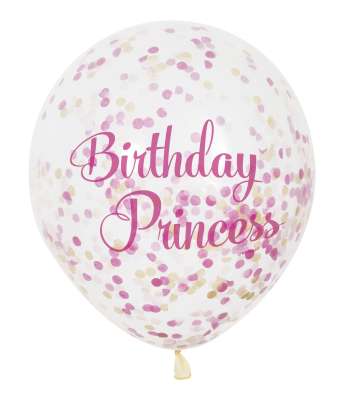 Ballonger Transparent Birthday Princess