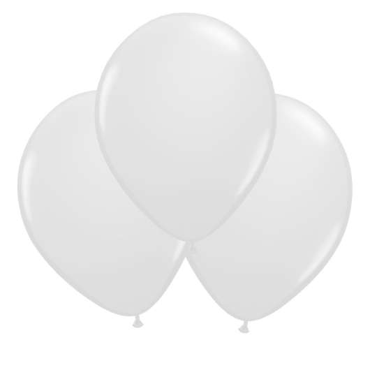 Ballonger, vit 30 cm 10 st
