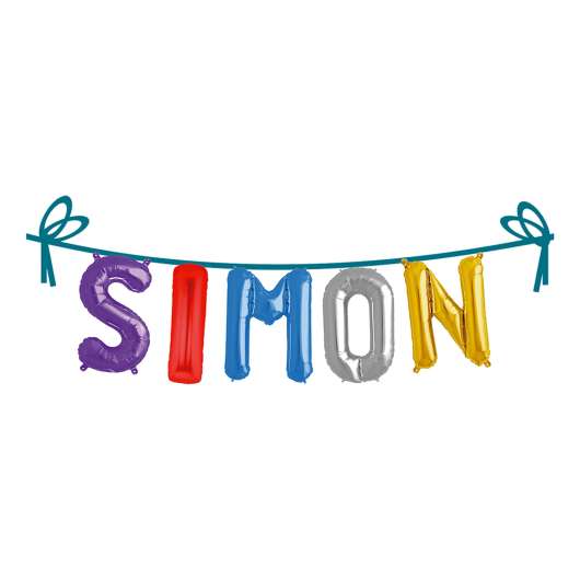 Ballonggirlang Folie Namn - Simon