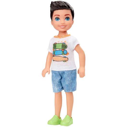 Barbie Chelsea Club with Skateboard Shirt and Shorts