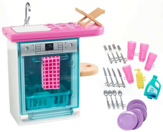 Barbie Diskmaskin Kitchen Dishwasher Playset FXG35