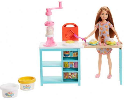 Barbie Frukost-Set med Stacie Docka FRH74