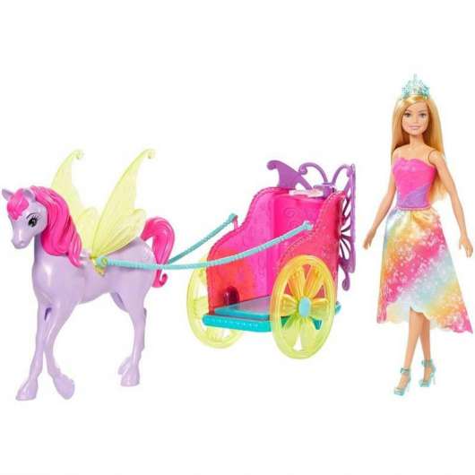 Barbie Med Häst Chariot Fantasy Prinsessa