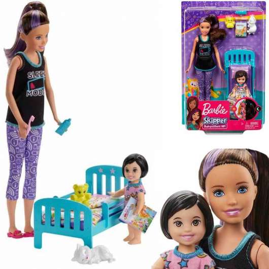 Barbie Skipper Babysitter Barnvakt SĆ¤ngdags Lekset GHV88