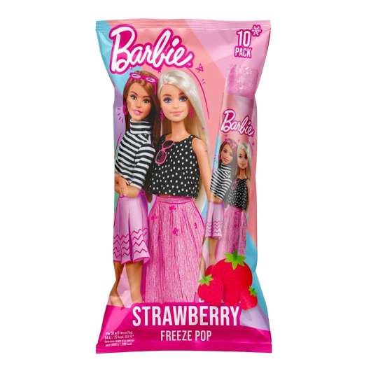 Barbie Strawberry Freeze Pops Isglass - 10-pack