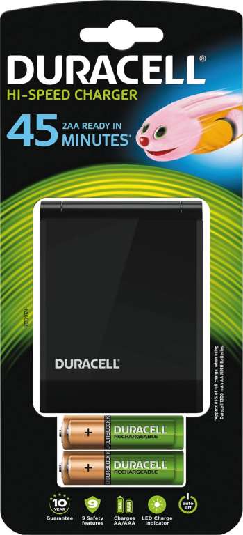 Batteriladdare Duracell AA och AAA