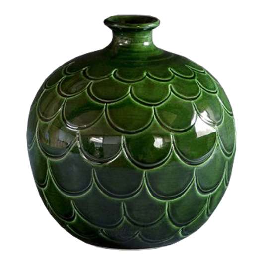 Bergs Potter - Misty Vas Rund höjd 23 cm Grön emerald