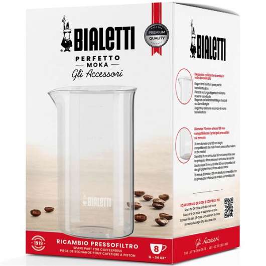 Bialetti - Reservglas 1L Klar