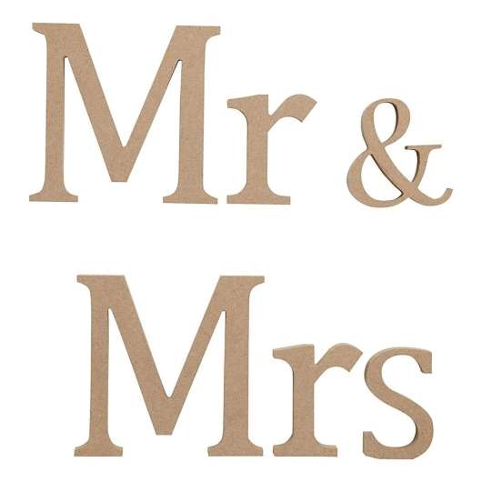 Bokstäver Mr & Mrs