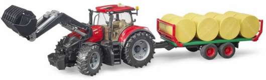Bruder Case Traktor IH Optum 300 CVX med balvagn 03198