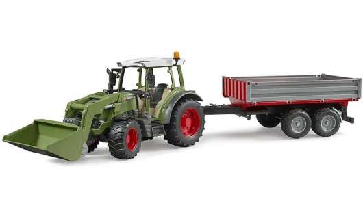 Bruder Fendt 211 Vario Traktor med skopa och vagn 02182