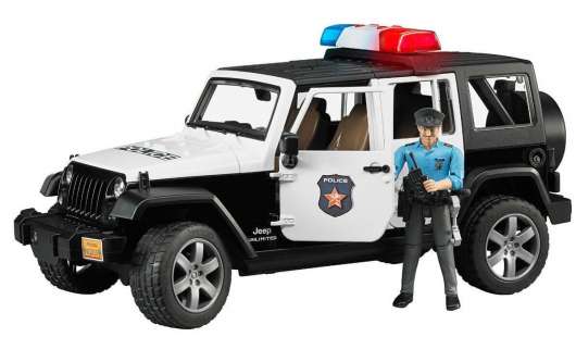 Bruder Polisbil Jeep Wrangler med Polis 02526