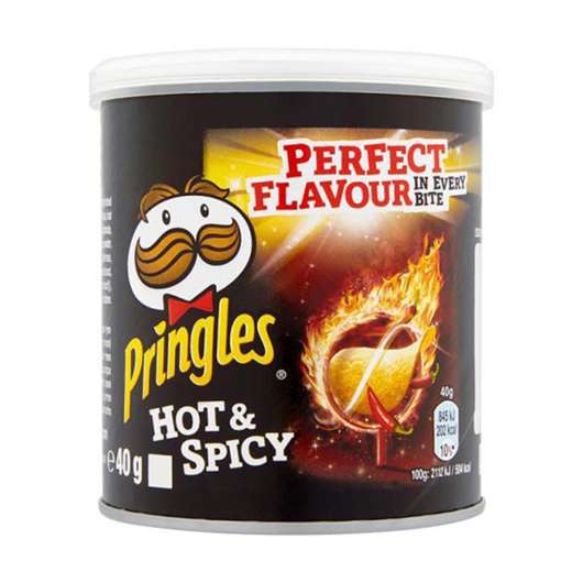 Chips, Pringles hot & spicy 40 g