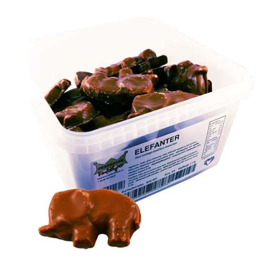 Choklad Elefanter Lösvikt i Burk - 1.1 kg