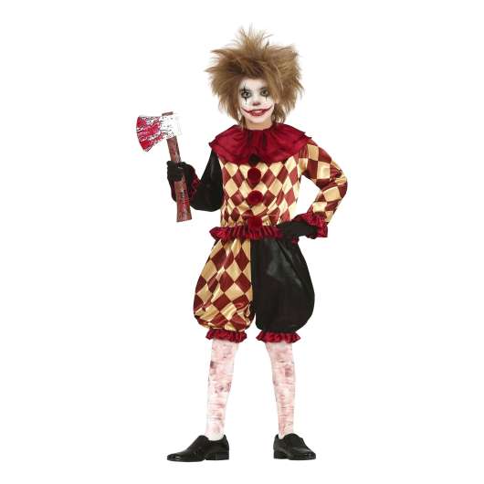 Clown Halloween Barn Maskeraddräkt - Large