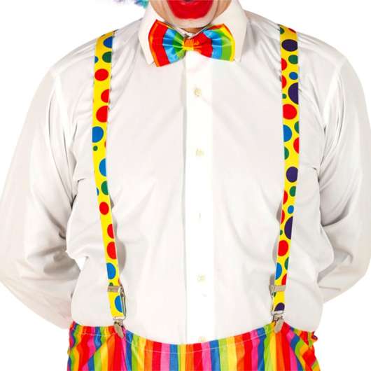 Clownhängslen med Prickar - One size