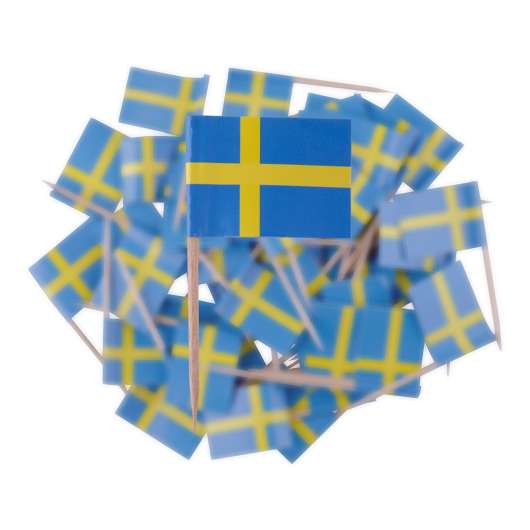 Cocktailflagga Sverige - 50-pack