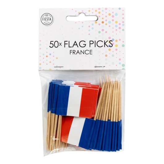 Cocktailflaggor Frankrike - 50-pack