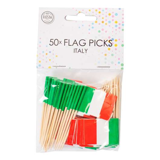 Cocktailflaggor Italien - 50-pack