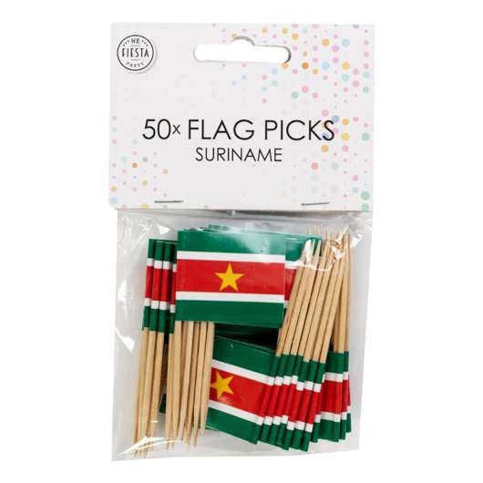Cocktailflaggor Surinam - 50-pack