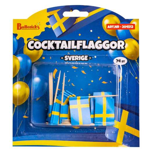 Cocktailflaggor, Sverige 24 st