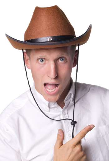 Cowboyhatt, brun