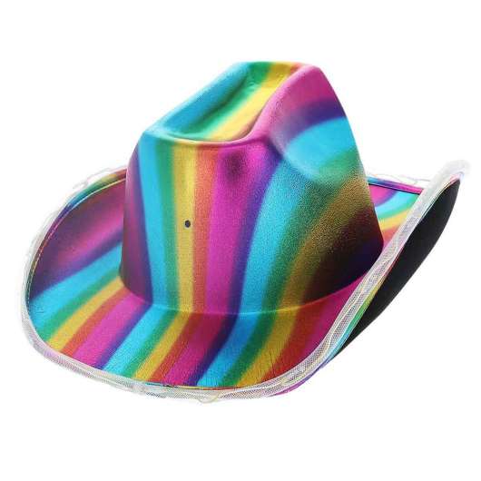 Cowboyhatt, LED regnbåge