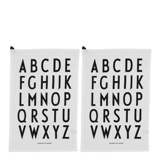 Design Letters - Kökshandduk 60x40 cm 2-pack Vit