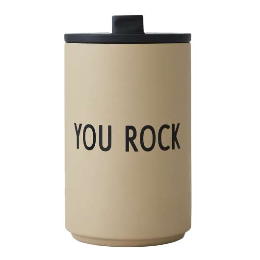 Design Letters - To Go Termosmugg You Rock Beige