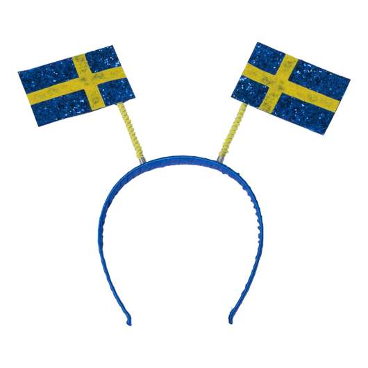 Diadem med Svenska Flaggor - One size