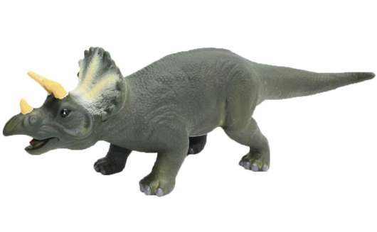 Dinosaurie Triceratops med ljud Gummi 30 cm