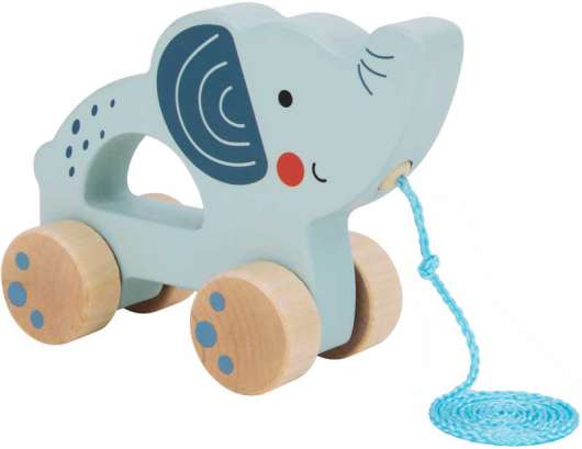 Dragleksak i trĆ¤ elefant Tooky Toy