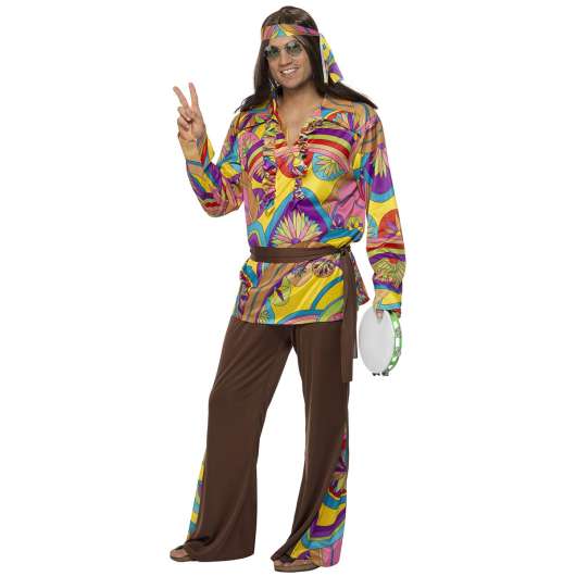 Dräkt, psychedelic hippie XL