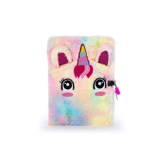 Dreams, 3D Unicorn Fluffig dagbok med lås