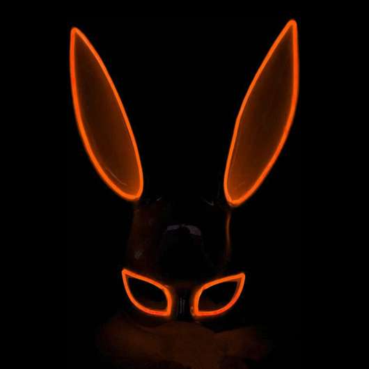 EL Wire Kanin LED Mask - Orange