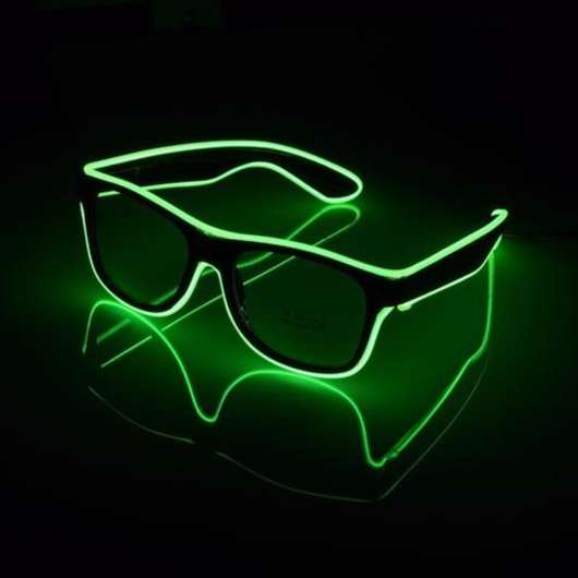 El Wire LED Glasögon - Grön
