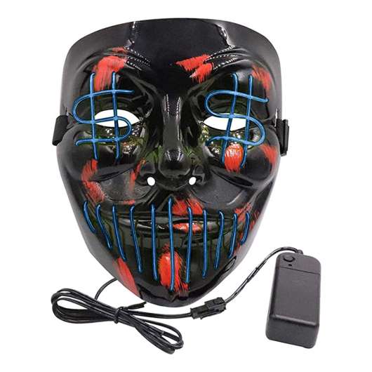 El Wire Purge Dollarsign LED Mask