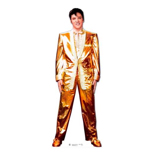 Elvis Presley Guldkostym Kartongfigur